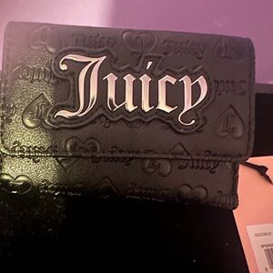 Juicy Couture Embossed Black Card Holder